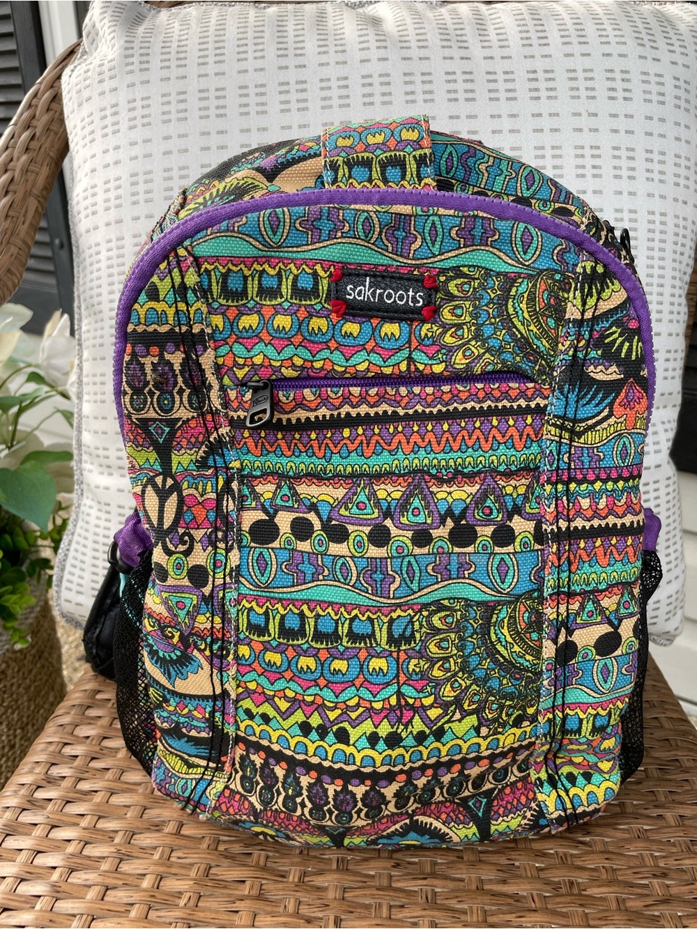 Sakroots Artist Circle “Radient One World” Patterned Multicolor MINI Backpack